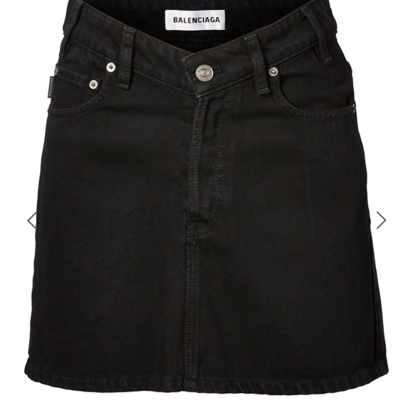 Balenciaga Dresses & Skirts - Balenciaga V-cut black denim skirt - 38